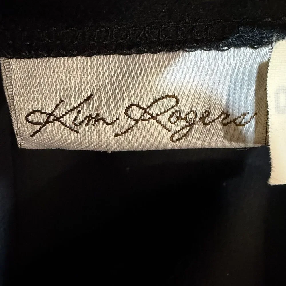 Kim Rogers Skirt Vintage Womens 100% Pure Wool‎ Midi Fully Lined A-Line 8 Black